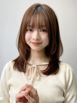 エトラ 渋谷店(etora) 韓国ヘア レイヤーカット 前髪 ダークブルー"
