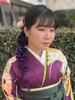 カインド 南青山(hair&make up KIND)&nbsp;サイド編み下ろしアレンジ　和装ヘア