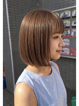アッシュ 川崎店(Ash) ボブ　オレンジブラウン　オージュア
