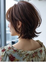 テーラヘアー 我孫子店(TELA HAIR)&nbsp;白髪ぼかし×くびれショートボブ【TELA HAIR 我孫子店】