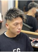 アシメアップバングハイライト