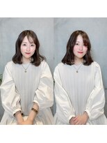 アフィーロ(ACHFILO) 前髪エクステ20代30代大人女子 ココアブラウン 韓国人風透け感