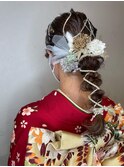 【Luccica】成人式ヘア×紐アレンジ×水引きアレンジ