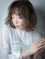 カバーヘア ブリス 大宮西口(COVER HAIR bliss)&nbsp;アッシュブラックくせ毛風小顔大人ボブパーマt大宮20代30代40代