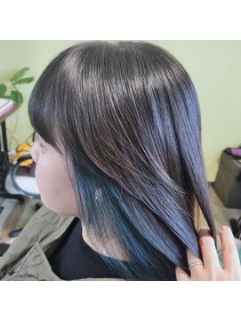 ひみつきち モスグリーンのインナーカラー