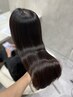 高濃度髪質改善ストレート+カット￥37500→￥24750