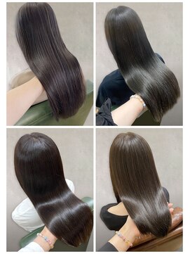美容室フルール 20代30代40代ストレート髪質改善艶感カラー