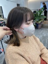 ウイ バイ ファースト 北四番丁店(u'i by first)&nbsp;★もみあげカラー★大人可愛いベージュカラーのミルフィーユ♪