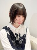 8831髪質改善内巻きシャギーショートボブ韓国ヘアオンブレ