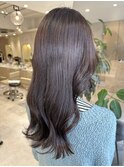 ココアブラウン×艶カラー