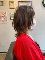 ロータス ヘアデザイン(LOTUS hair design.)&nbsp;ミディアムウルフレイヤー×guest style