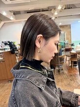 フラッシュパック(FLASH PACK) 切りっぱなしボブ/グレージュ