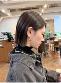 切りっぱなしボブ/グレージュ