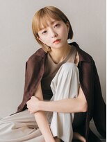 ミットバイツリー センター北(mit by tree)&nbsp;ホワイトブロンドブリーチ切りっぱなしボブミルクティ-カラー