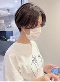 #ハンサムショート#センターパート#丸みショート#くびれショート