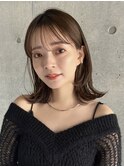 外ハネボブ　ワイドバング　美髪　姫カットレイヤー　ミディアム