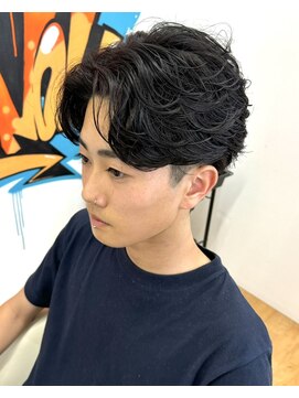 ビカム 名駅(become) 【フェザーパーマ】フェザーショートメンズカット名古屋フェード