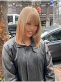 ゴールドベージュ/シャギーレイヤー