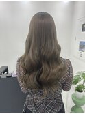 ブリーチなしダブルカラー履歴を生かしたオリーブベージュ