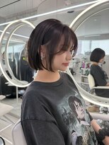 ガガ 心斎橋(GAGA)&nbsp;小顔/ミディアムヘア/暗めカラー/グランマッシュ/デザインカラー