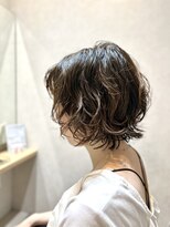 大人かわいいニュアンスボブ×柔らか質感パーマ