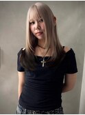 ブリーチ/クラゲヘアー/小顔に見せるヘア/ココアベージュ