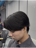 センターパート×ニュアンスパーマ