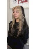ブリーチハイライト髪質改善ダブルカラーレイヤーカット/新宿