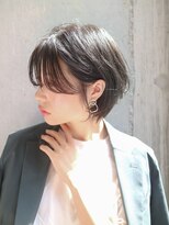 ダヴィン 中目黒(DaVin)&nbsp;【DaVin中目黒】大人かわいい毛先パーマ☆黒髪前下がりショート