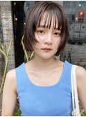 レイヤーボブ_アースカラーくびれヘアツートンカラー_38740