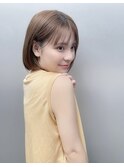 切りっぱなしボブ/シースルーバング/髪質改善トリートメント