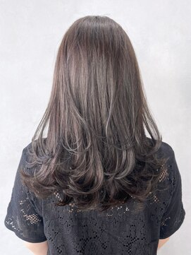 アルバム 池袋(ALBUM) ワンカールレイヤーロング_ピンクベージュ_ba411762