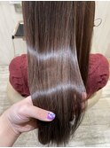 超高濃度水素カラー+白髪ぼかしハイライト