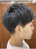ゆるふわ/マッシュショート/ツーブロック/束感/骨格補正/スーツ