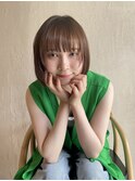 フルバング ミニボブ ブラウンカラー  内巻きボブ【Riku】