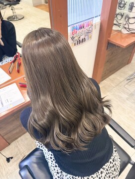 シエル 難波店(CIEL) 【ブリーチなしグレージュ】#ブリーチなしダブルカラー