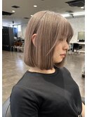ミルクティーカラー×ボブスタイル
