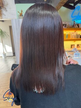 スカイ(SKY) 透明感カラー/髪質改善/縮毛矯正/レイヤーカット/ダブルカラー