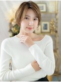 外国人風細めハイライト小顔前髪なしショートa浦和20代30代40代