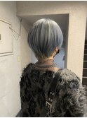 グレー×ブルー