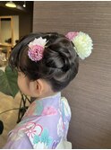 4月袴アップスタイル