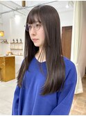酸性ストレート×透明感グレージュ