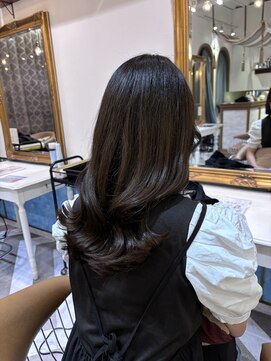 ロンドアベニール 北千住(Lond avenir) 暗めカラー/レイヤーカット/マロンベージュ/くすみベージュ/