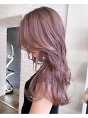 レイヤーカット×ピンクラベンダー