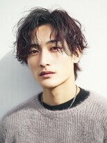 カットもパーマもイケメンパラダイス Men's天王寺 【ラフウェーブ×ニュアンスマッシュ】柔らか質感の色気カール