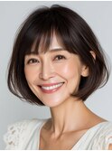 大人ストレートボブ４０代５０代