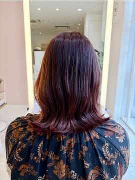 ニューヨーク ニューヨーク 河原町オーパ店(NYNY) ボブチェリーレッドピンクカラーローズ