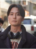 大人ヘア/センターパート/ビジネス/刈り上げ/毛流れショート
