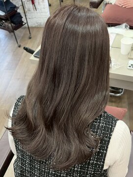 ヘアーアイスカルテット(HAIR ICI QUARTET) ブリーチなし×オリーブグレージュ◎20代30代透明感くびれ