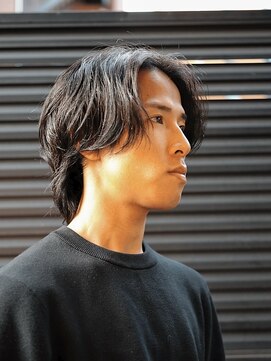 ヤドカリ(yadokari) 長めパートスタイルから全体にパーマをプラス